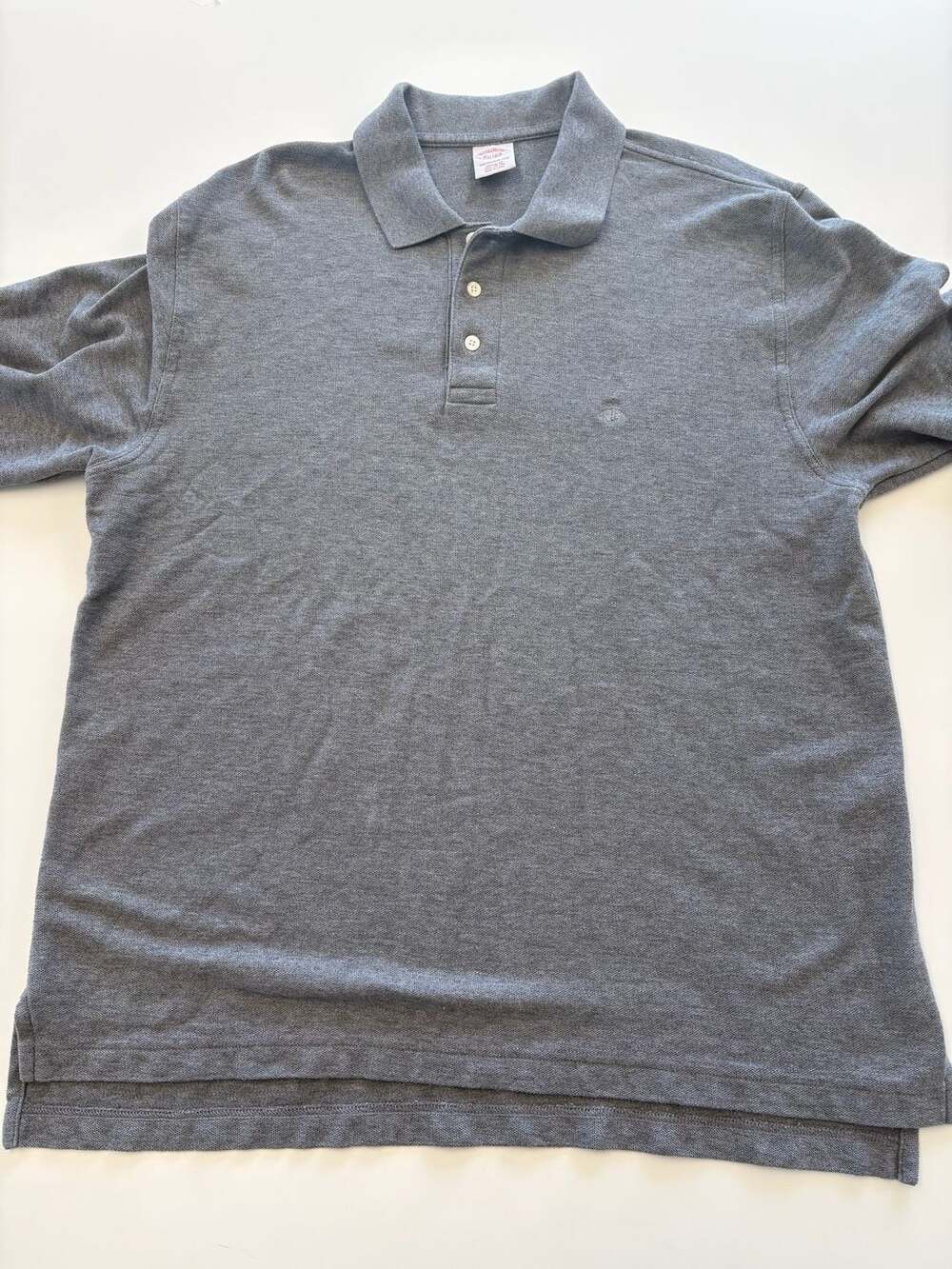 Brooks Brothers Long Sleeve Performance Polo Shirt Size L Gray